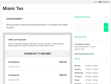 Tablet Screenshot of miamitansalon.com